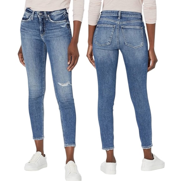 Silver Jeans Denim - Silver Jeans Most Wanted Skinny Dark Indigo Stretch Size 27/27